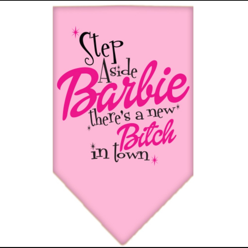 Step Aside Barbie Dog Bandana Small Large